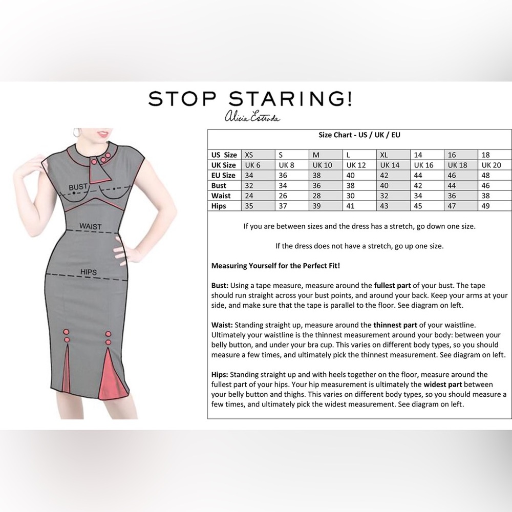 NWT STOP STARING Dance Hall Dress S - Picture 7 of 8